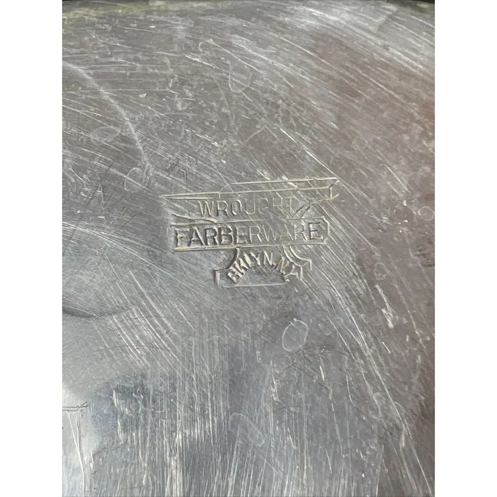 Wrought Farberware Brooklyn NY Aluminum Tray with Hammered Handle‎
